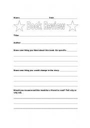 English Worksheet: Book Review