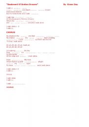 English Worksheet: Boulevard of broken dreams 
