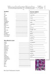 English worksheet: vocabulary exercise