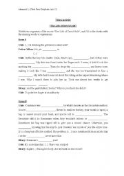 English Worksheet: The life of David Gale