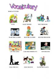 English Worksheet: VOCABULARY 