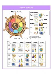 English Worksheet: School subjects - I part (introduction)