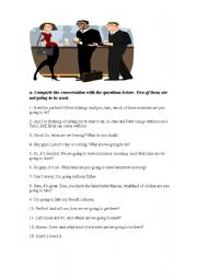 English Worksheet: Going to conversation