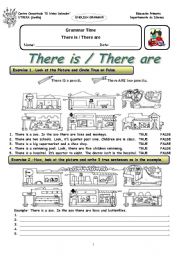 English Worksheet: There is / There are EXERCISE