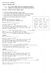 English Worksheet: ACTIVITIES ON LISTENING