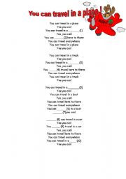 English Worksheet: song