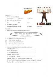 English Worksheet: video activity - Liar, liar