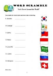 English Worksheet: Word Scramble 1