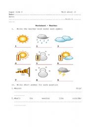 English Worksheet: Weather