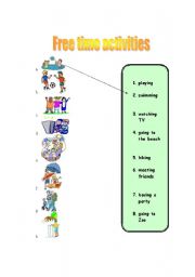 English Worksheet: free time activities