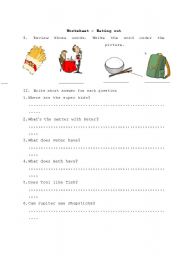 English Worksheet: Eating out