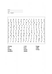 English worksheet: Weather