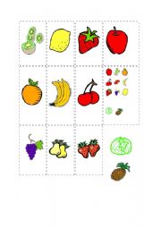 English worksheet: fruits