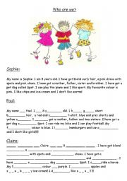 English Worksheet: Introducing people