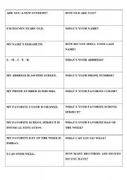 English Worksheet: Domino