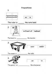 English Worksheet: Prepositions