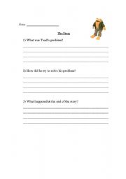 English worksheet: Frog and Toad are Friends chapter 2