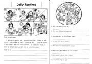 English Worksheet: Our Daily routines