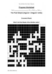 Crossword puzzle on The Simple Past