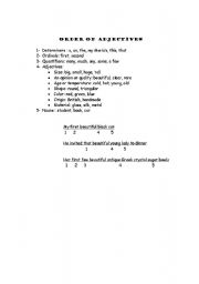 English Worksheet: Order of adjectives