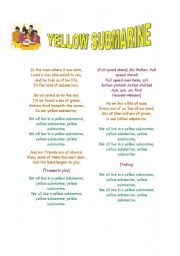 English Worksheet: yellow submarine