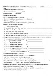 English worksheet: general test