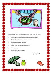 English Worksheet: Making a sandwich