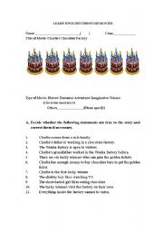 English Worksheet: Charlies chocolate factory