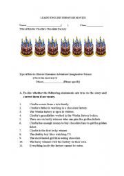 English worksheet: Charlies chocolate factory