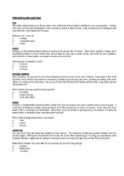 English Worksheet: New Zealand Treasure Island Questions