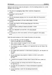 English Worksheet: garmmar rephrasing