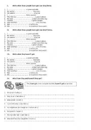 English Worksheet: Have got, all forms.
