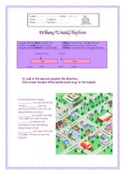 English Worksheet: Until/when/Before