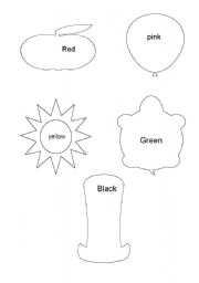 English worksheet: read and colour