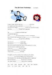English worksheet: The Girl from Yesterday