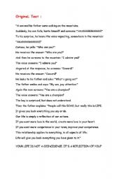 English worksheet: Mountain Story