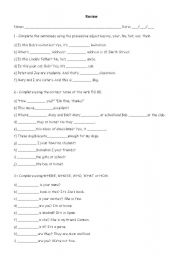 English Worksheet: Review