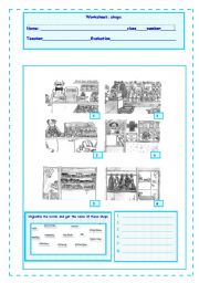 English Worksheet: shops