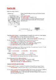 English Worksheet: used to