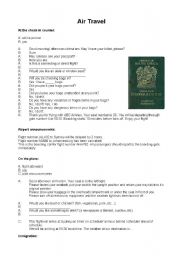 English Worksheet: Airport Conversations