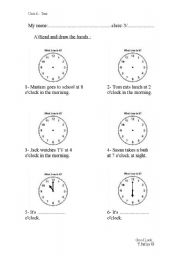 English worksheet: test