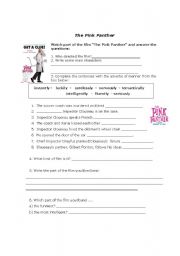 English Worksheet: The Pink Panther