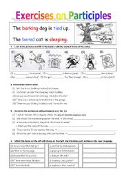 English Worksheet: Exercises on Participle (Part I)