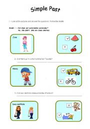 English Worksheet: Simple Past