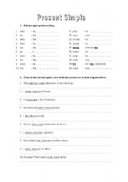 English Worksheet: Present Simple.