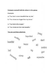 English worksheet: Compare yourself