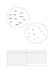 English worksheet: 1-10