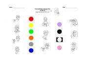 English worksheet: Colors in ASL