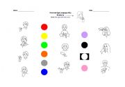 English Worksheet: Colors in ASL