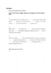 English worksheet: Simpla Past Practice